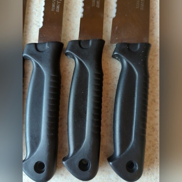 Kinsu 2000 Set of 5 Knives Chef Slicing Bread Serrated Meat - Picture 7 of 7